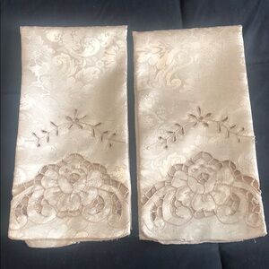 Elegant Cream Floral Lace Table Napkins or Placemats